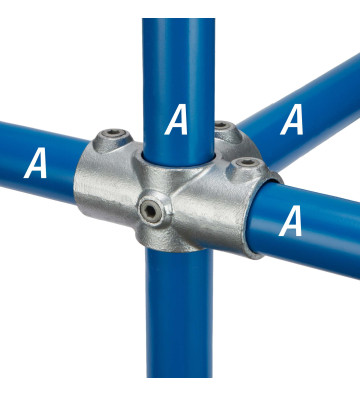 Conexiones en cruz de tres salidas 35-4 - 21.3 mm 35-4 Kee Klamp® - Kee Safety