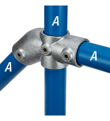 Conexión en cruz con barandilla ascendente o descendente 30°-45° 326-7 - 42.4 mm 326-7 Kee Klamp® - Kee Safety