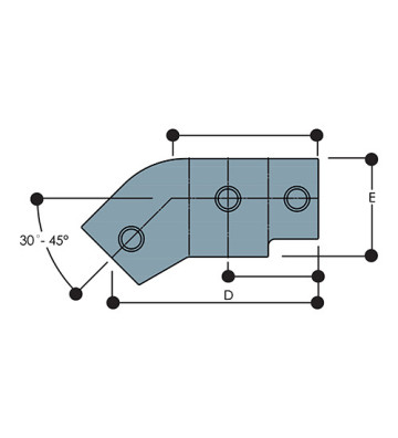 Conexión en cruz con barandilla ascendente o descendente 30°-45° 326-7 - 42.4 mm 326-7 Kee Klamp® - Kee Safety