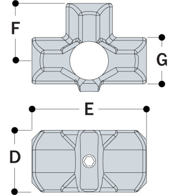 Krzyżak trójgniazdowy L35-6 33.7 mm L35-6 Kee Klamp® - Kee Safety